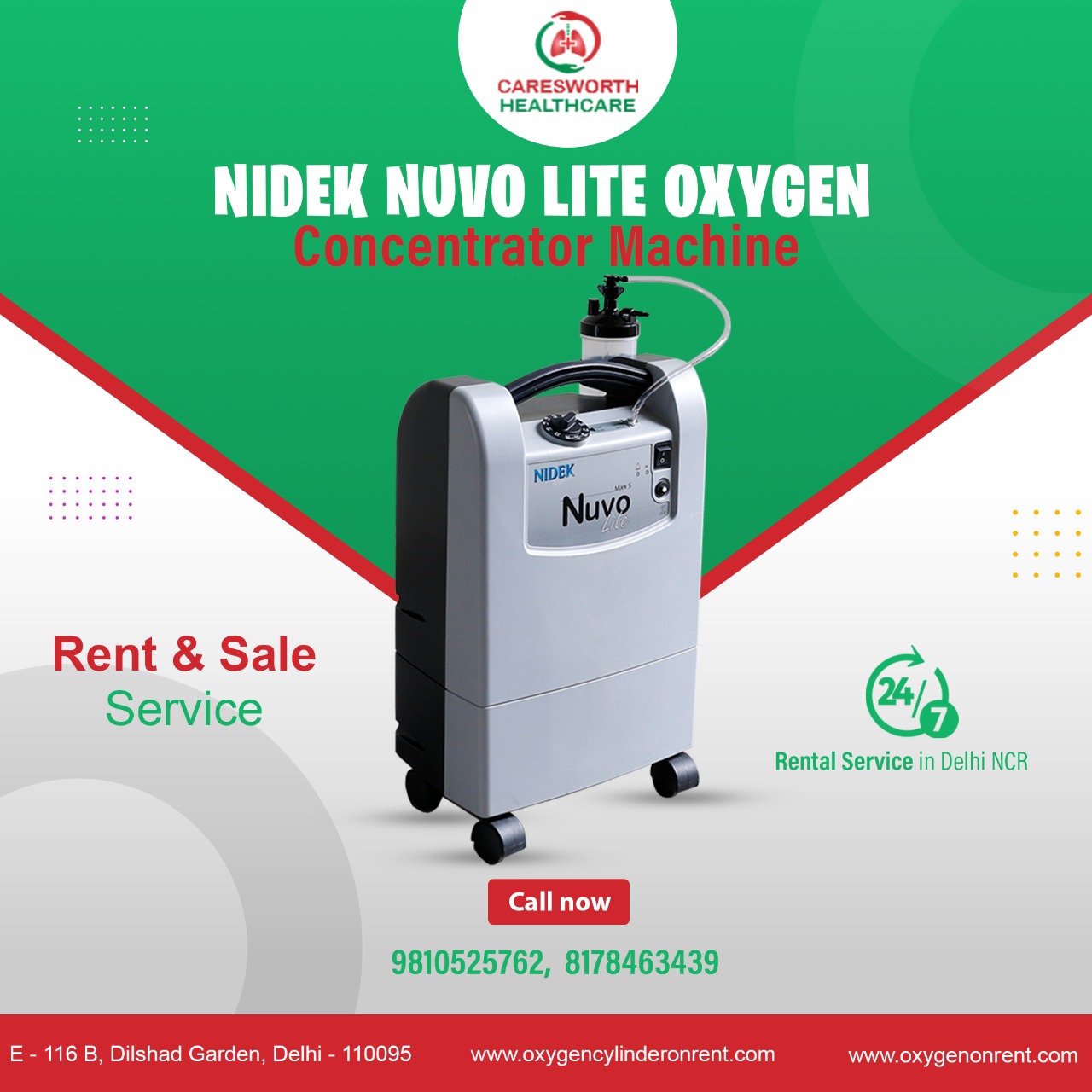 Nidek Nuvo Lite Oxygen Concentrator Machine Dealers
