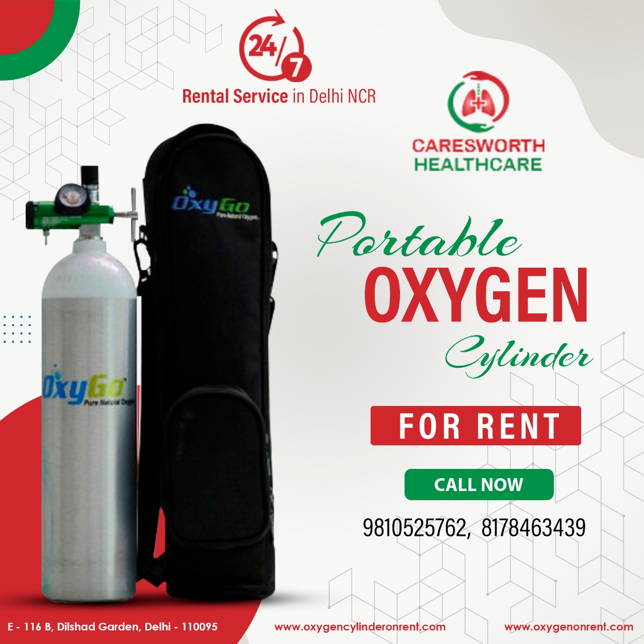 PORTABLE OXYGEN CYLINDER ON RENT FOR Spiti 9810525762