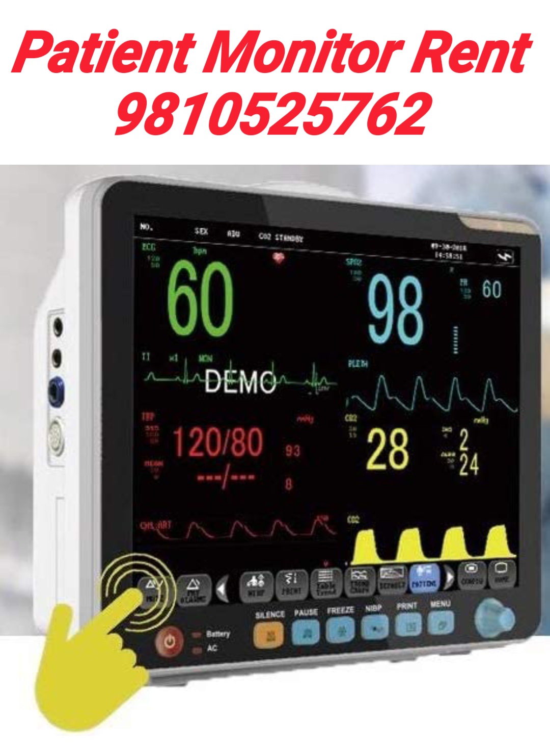Patient Monitor For Rent Delhi Noida 9810525762